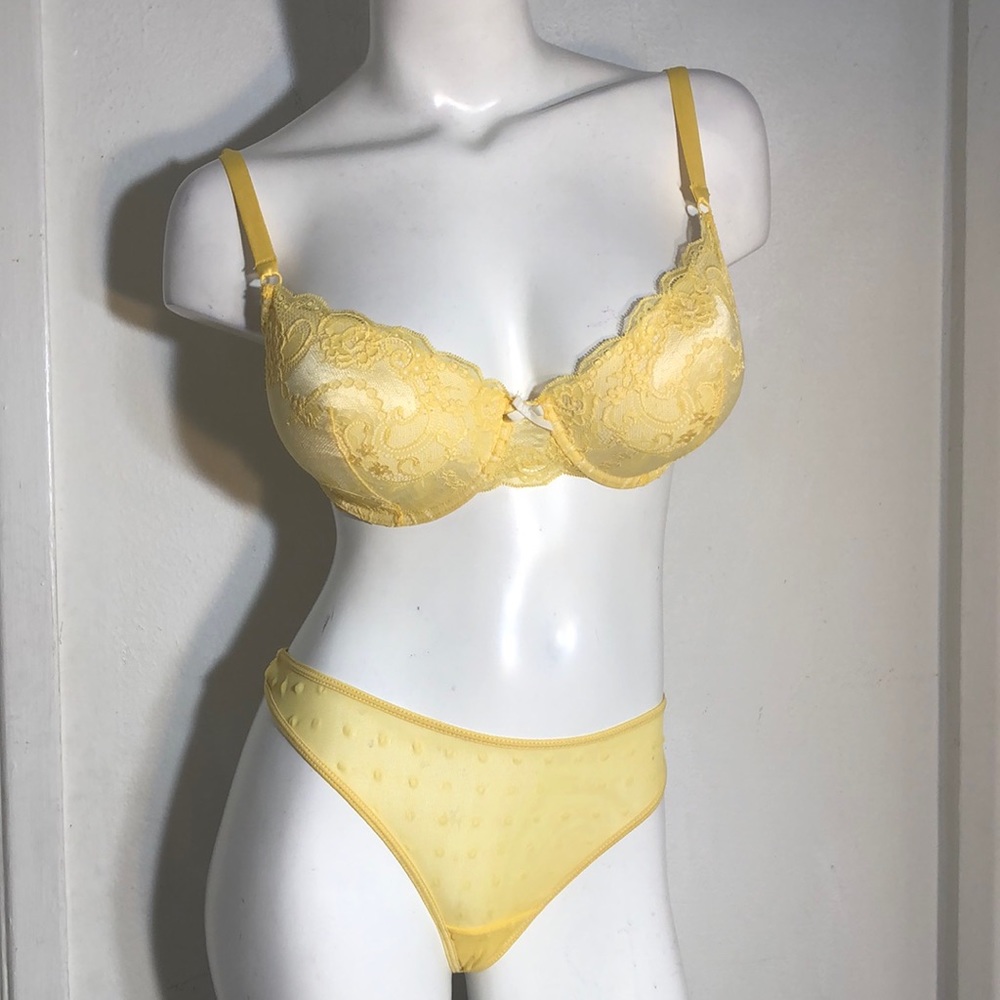 Heidi Klum Intimates Sweet Utopia Lace Balconette Bra & Thong Panties 36DD